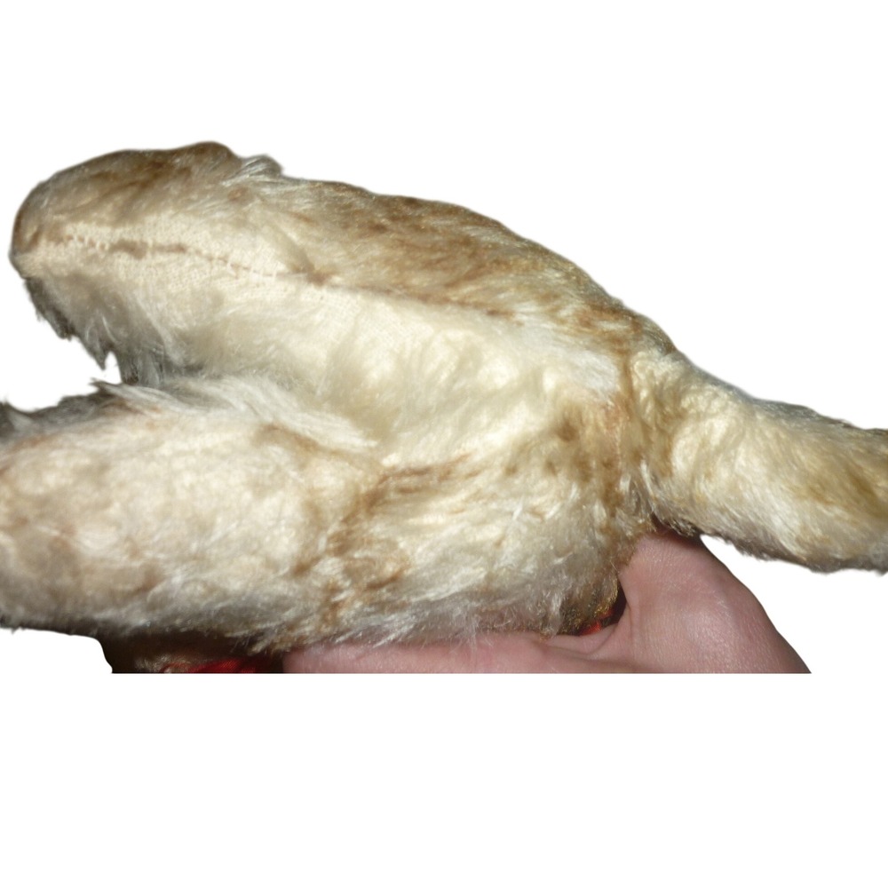 1940s Mohair Terrier Dog Plush Vintage Toy Straw Stuffed Jingle Bell Collar USA - Picture 6 of 9